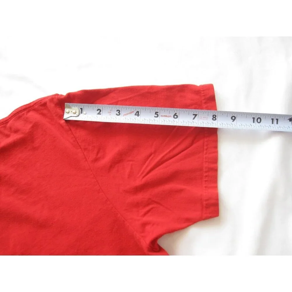 Y2K Vintage Polo Ralph Lauren T-Shirt Men Minimalist Preppy Red Sz L (MT957)